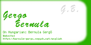 gergo bernula business card